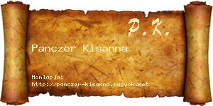 Panczer Kisanna névjegykártya